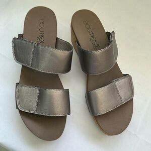 Corkys Metallic Women’s Wedge Cork Slip-on Sandals  Color Sandals Size 10